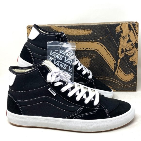 VANS Lizzie Shoe Casual Women's Suede Canvas White Black Sneakers Hi VN0A4BX1Y28 - Picture 1 of 11